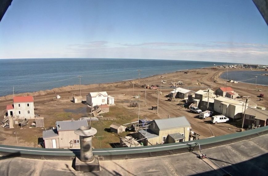 Utqiaġvik or Barrow in Alaska, USA on a Sunny Day